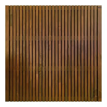 Elephant Stripes Black 180x180 cm – FSC Hardhout Bruin/Zwart | Dicht Scherm