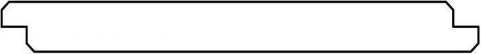 Red Class Wood alternating rebate 1.8x19.5x400cm 1 side planed, 1 raw