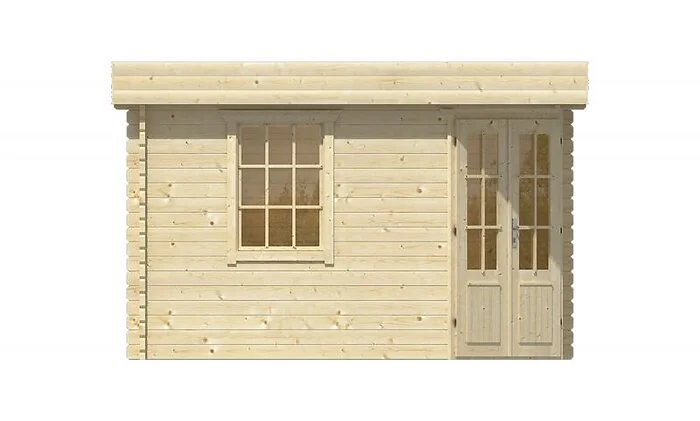 Log cabin - garden house Helge 350 + 150x350cm