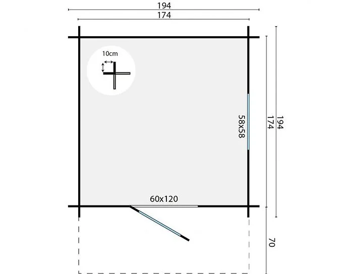 Playhouse Finland Size 194x264CM
