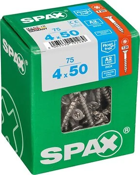 SPAX T-STAR plus A2 roestvrij 4x50 L 75 stuks