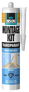 Bison montagekit transparant -310ml/koker