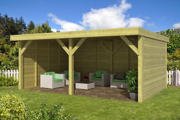 Larch/Douglas DHZ Flat Roof Dalfsen Swedish Battens Untreated