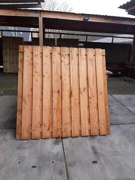 ACTIE!! Douglas schermen 180x180 cm. 19  planks. Nieuw, Iets vergrijsd. 