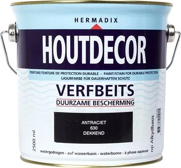 Houtdecor Antraciet Dekkend.