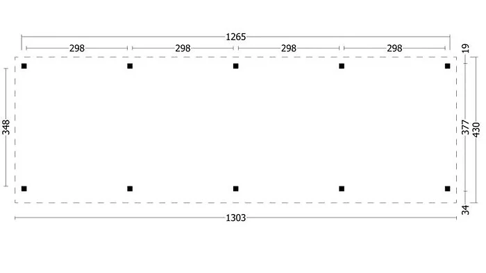 Planed Larch/Douglas Flat Roof Olso XL Type9
