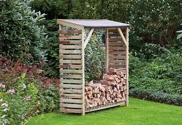 Openhaardhoutberging B180xD50xH180CM