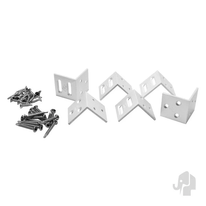 Corner Fittings Including Screws. Set of 6 pieces