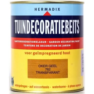 Tuindecoratiebeits Oker-Geel Transparant.