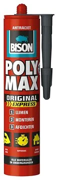 Bison polymax express antraciet -425gr/koker