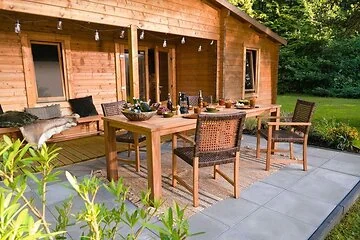 Tuintafel Modern Teak L250xB10xH78 CM