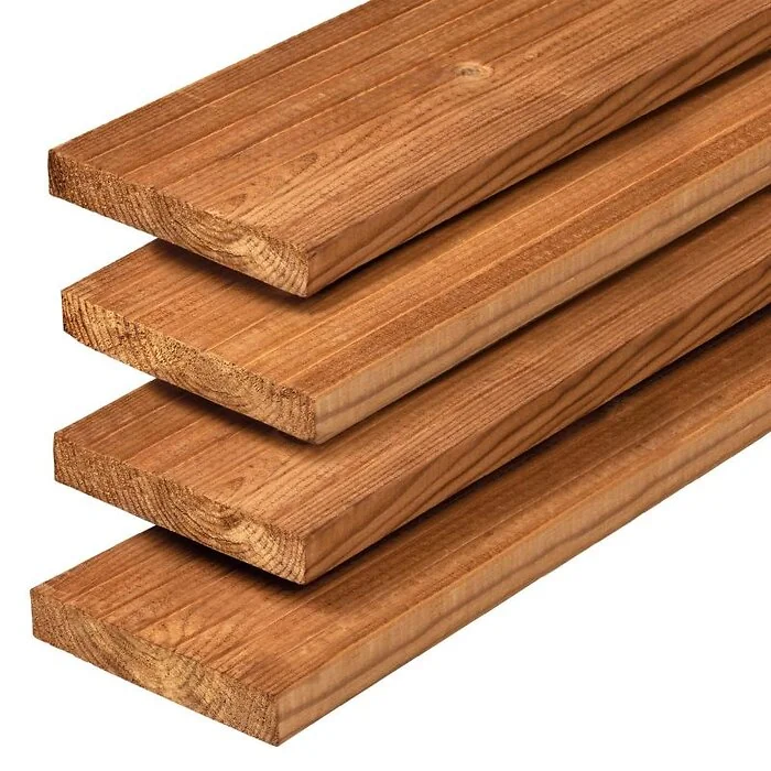 Thermo Wood Decking Board 2.6x14 cm.  2-sided smooth planed.