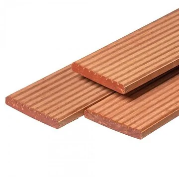 Bangkirai hardhout FSC vlonderplank 21x120mm Groef / glad.